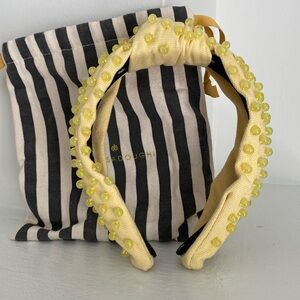 Lele Sadoughi yellow beaded headband